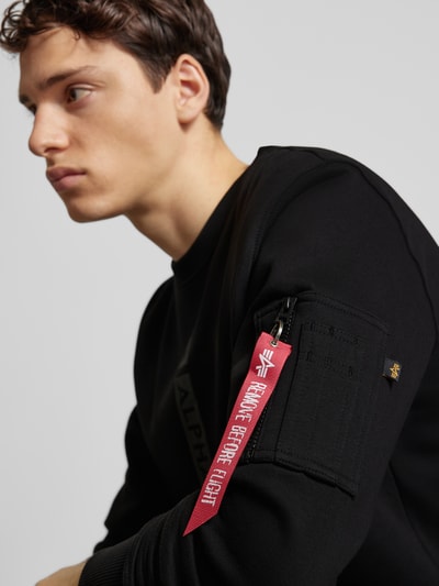 Alpha Industries Sweatshirt met labelprint Zwart - 3