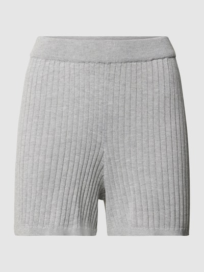 Jake*s Casual Shorts in Strick-Optik Silber Melange 2