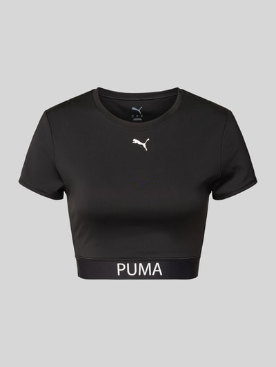 PUMA PERFORMANCE Cropped T-Shirt mit Logo-Print Black 2