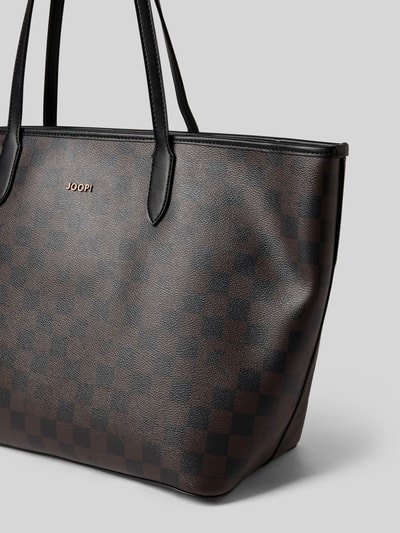 JOOP! Shopper met logodetail, model 'Lara' Donkerbruin - 3