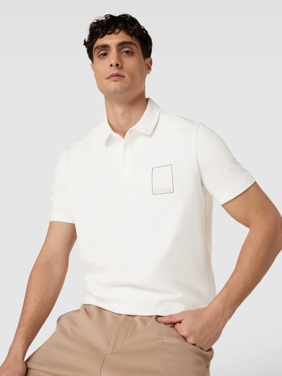 ARMANI EXCHANGE Koszulka polo o kroju regular fit z detalem z logo Złamany biały 3