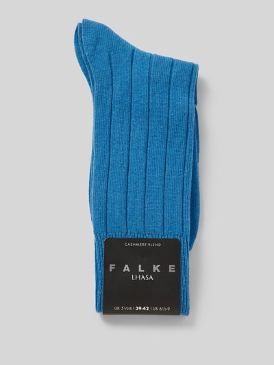 Falke Socken mit Label-Detail Modell 'LHASA' Hellblau 3