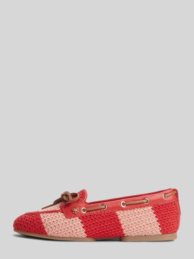 Tommy Hilfiger Loafer in Strukturoptik mit Schleife Rot 2