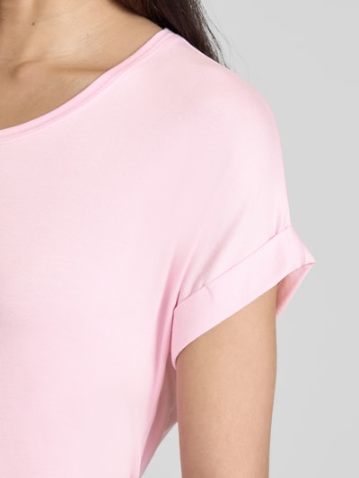 Only Comfort Fit T-Shirt aus Viskose-Mix Modell 'MOSTER' Rosa 3