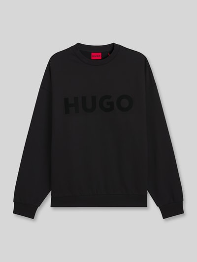 HUGO Bluza o kroju regular fit z czystej bawełny model 'Dinex' Czarny 2