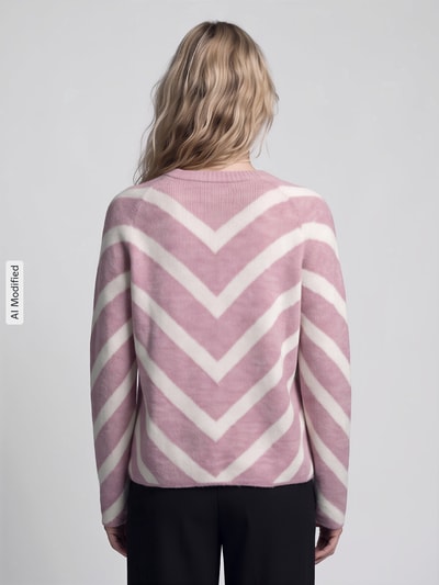 ONLY Regular Fit Pullover mit Raglanärmeln Modell 'ELIZA' Rosa 5