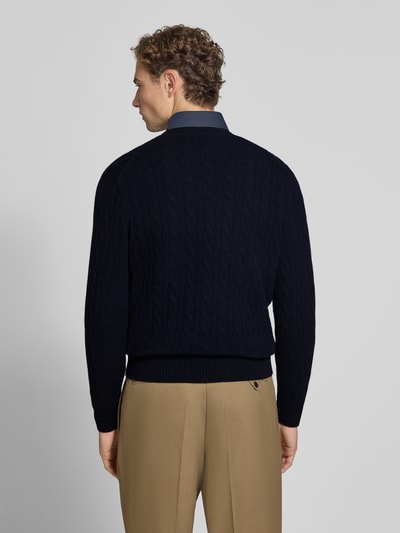 Lacoste Regular Fit Pullover aus reiner Wolle Dunkelblau 5