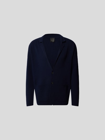 Roberto Collina Strickjacke mit Reverskragen Dunkelblau 2