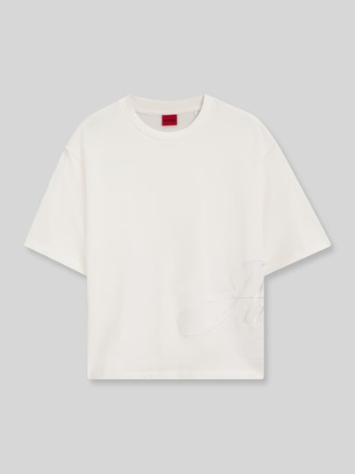 HUGO Loose Fit T-Shirt aus reiner Baumwolle Modell 'Duslant' Offwhite 2