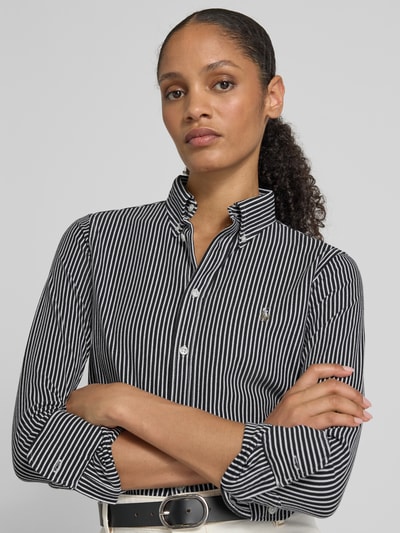 Polo Ralph Lauren Bluzka koszulowa o kroju slim fit z kołnierzykiem typu button down Czarny 3