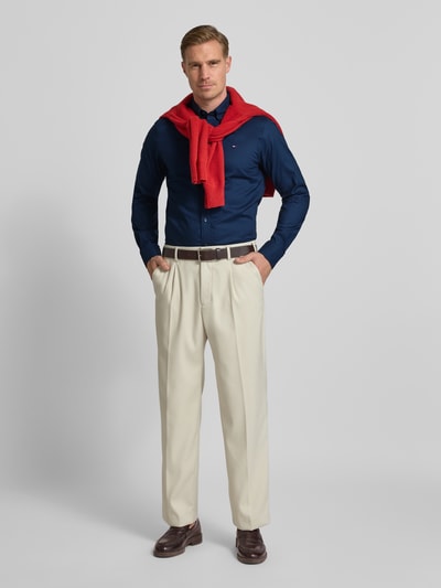 Tommy Hilfiger Koszula biznesowa o kroju regular fit z czystej bawełny Granatowy 1