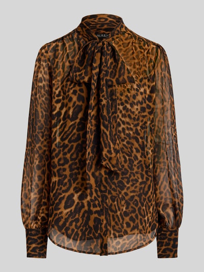 Lauren Ralph Lauren Loose Fit Langarmbluse mit Allover-Leo-Print Mittelbraun 2