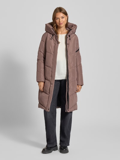 khujo Płaszcz pikowany z kapturem model ‘JANGE’ Szarobrązowy 1