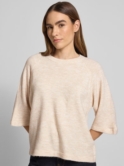 Soyaconcept Strickpullover mit 1/2-Arm Modell 'ORLEAN' Ecru Melange 3