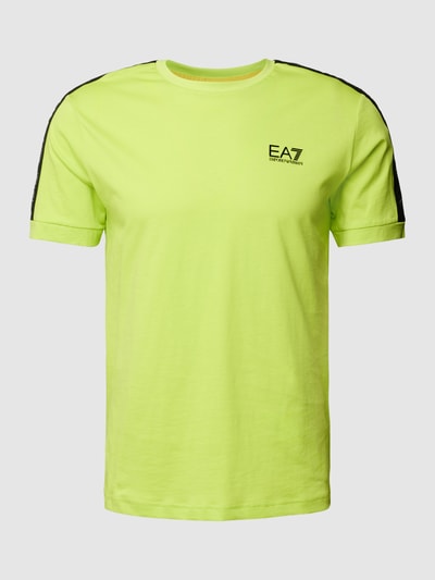 EA7 Emporio Armani T-shirt met logoprint Neon groen - 2