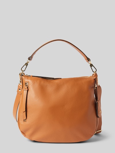 Abro Lederhandtasche mit Label-Applikation Modell 'JUNA' Camel 2