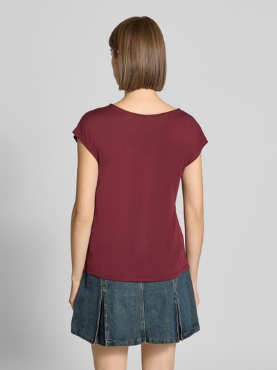ONLY Regular Fit T-Shirt aus Modal-Mix Modell 'FREE' Bordeaux 5