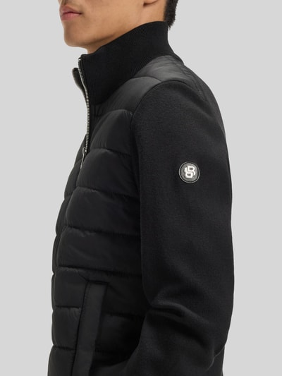 BOSS Regular Fit Sweatjacke mit gesteppter Vorderseite Modell 'HERNESTO' Black 6