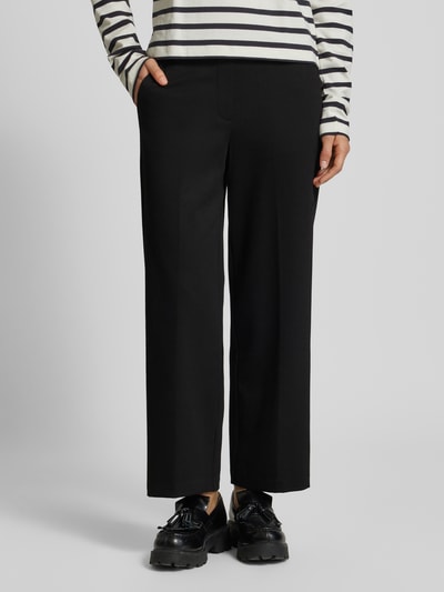 Tom Tailor Cropped Stoffhose mit Viskose und weitem Bein Black 4