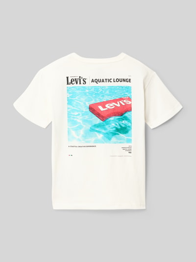 Levi’s® Kids Regular Fit T-Shirt aus Baumwoll-Mix Modell 'AQUATIC LOUNGE TEE' Weiss 3