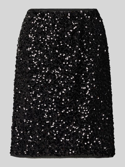 comma Minirok met pailletten en elastische band Zwart - 2