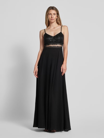 V.M. Abendkleid mit Paillettenbesatz Black 4