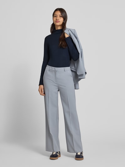 Tom Tailor Regular Fit Langarmshirt aus Baumwoll-Mix mit Rollkragen Dunkelblau 1