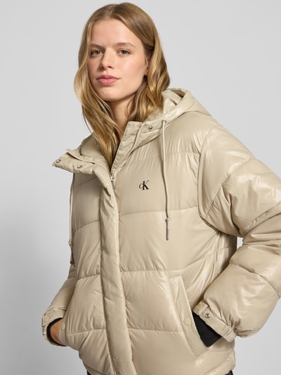 Calvin Klein Jeans Puffer Jacket mit Logo Modell 'SHINE PUFFER JACKET' Taupe 3