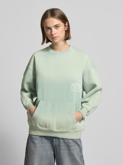 ANOTHER COTTON LAB Oversized Sweatshirt mit Label-Print Modell 'Matcha Mornings' Mint 4