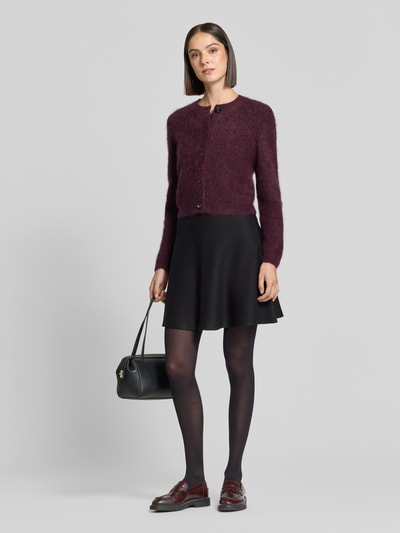Jake*s Collection Ausgestellter Mini-Rock aus Viskose-Mix Black 1