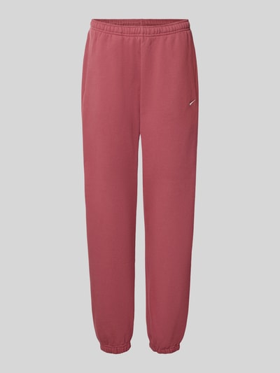 Produktfoto, Oversized Sweathose aus Baumwoll-Mix von Nike in Dunkelrot mit schlichter, glatter Struktur, Damen Sweathose von Nike