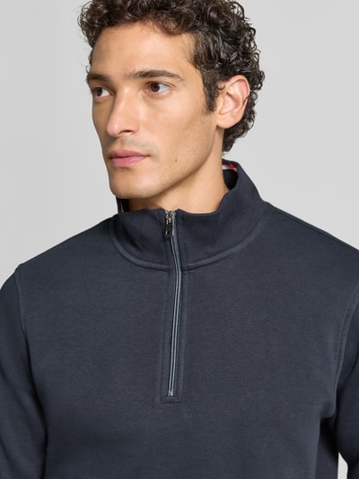 Christian Berg Men Sweatshirt mit Troyer-Kragen Marine 3