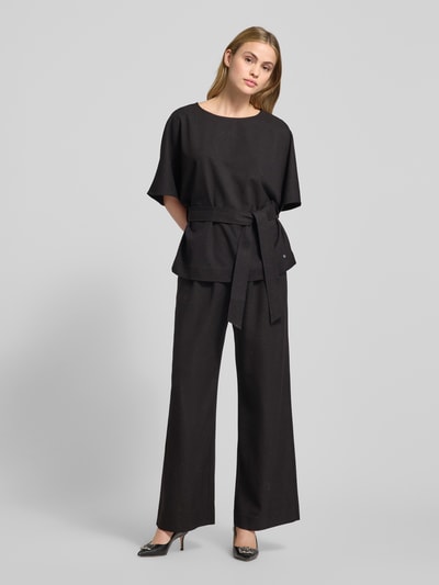 MOS MOSH Broek met wijde pijpen en steekzakken, model 'Evie Bellevue' Zwart - 1