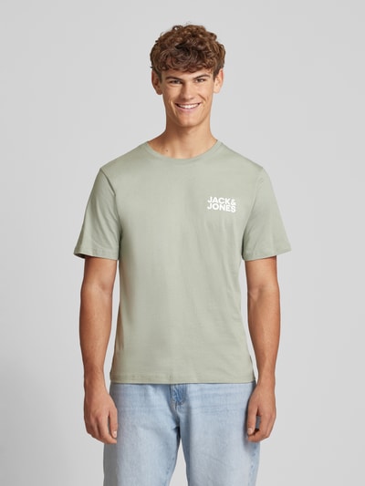 Jack & Jones T-shirt z nadrukiem z logo model ‘ECORP’ Miętowy 4