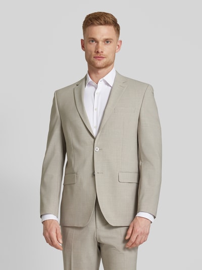 HECHTER PARIS Slim fit colbert met paspelzak op de borst Beige - 4