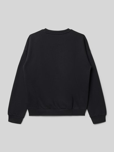 Guess Sweatshirt mit Label-Print und Rundhalsausschnitt Black 3