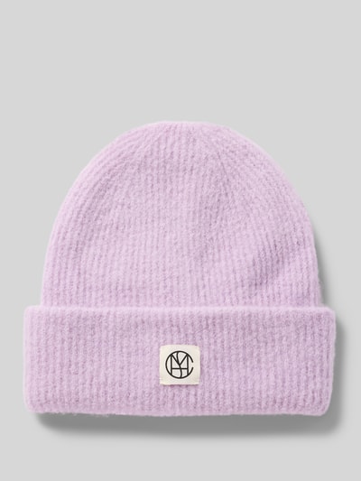MSCH Copenhagen Beanie mit Alpaka-Anteil und Label-Patch Flieder 1