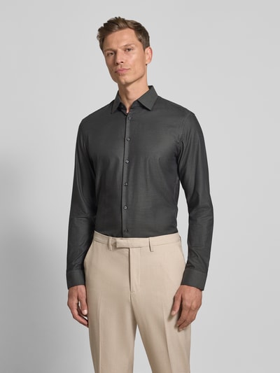 Jake*s Slim Fit Business-Hemd mit Kentkragen Anthrazit 4