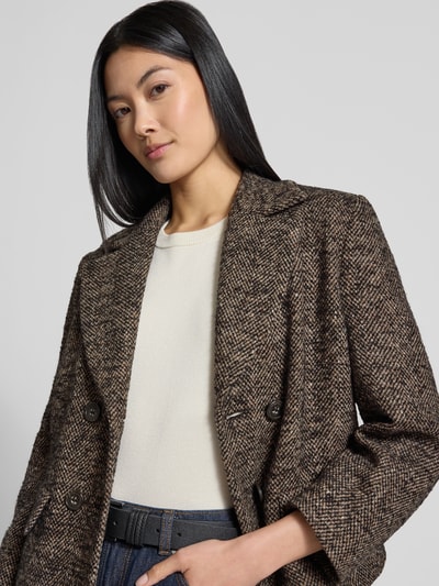 Luisa Cerano Regular Fit Blazer aus Woll-Mix mit Alpaka-Anteil Dunkelbraun 3
