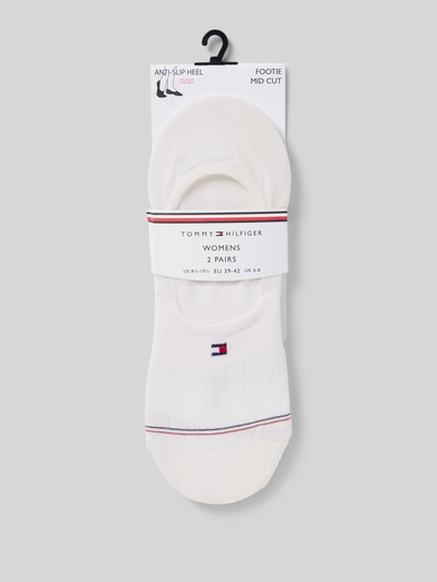 Tommy Hilfiger Kousenvoetjes met logoprint in een set van 2 paar Wit - 3