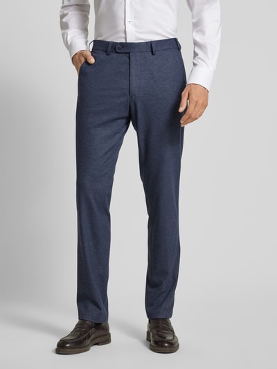 DIGEL Modern fit pantalon met riemlussen, model 'Sergio' Donkerblauw - 4