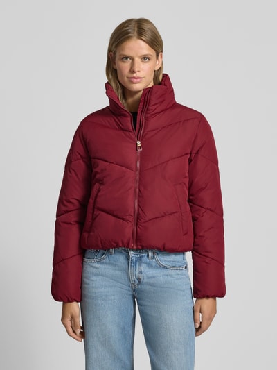 Only Kurtka pikowana o kroju regular fit ze stójką model ‘MAGGI LIFE’ Bordowy 4