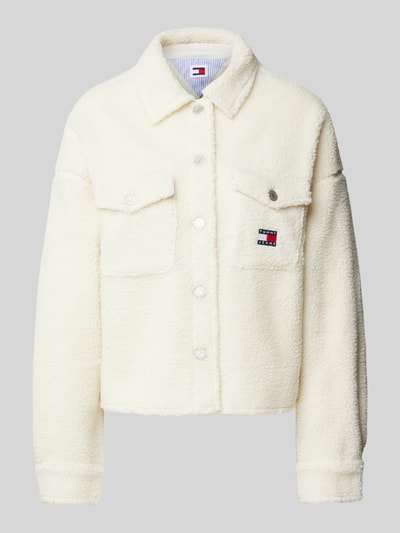 Tommy Jeans Relaxed fit overhemdjack van fleece Wit - 1