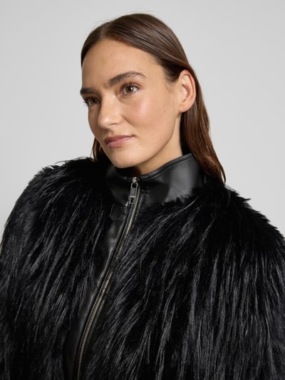 BOSS Regular fit jack in de look van imitatiebont, model 'CECOOL' Zwart - 3