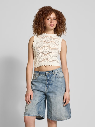 Only Regular Fit Stricktop aus Baumwoll-Mix Modell 'FRIDA LIFE' Offwhite 4