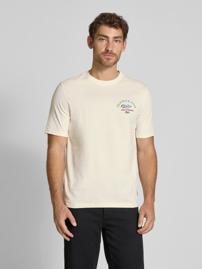 Scotch & Soda T-Shirt mit Label-Print Offwhite 4