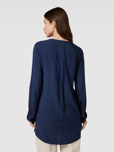 Montego Lange blouse van pure viscose met korte knoopsluiting Donkerblauw - 5