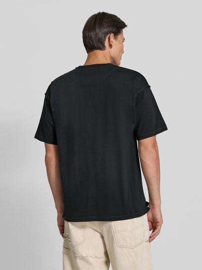 Diesel T-shirt met borstzak model 'T-POCK' Zwart - 5