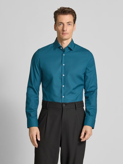 SEIDENSTICKER Koszula biznesowa o kroju regular fit z kołnierzykiem typu kent model ‘New’ Petrol 4