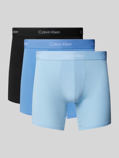 Calvin Klein Underwear Trunks mit elastischem Label-Bund im 3er-Pack Blau 1